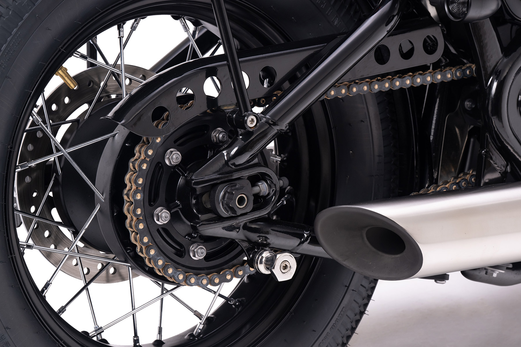 ENUMA CHAIN ドライブチェーン 525SRX2 ブラック＆ゴールド 108L
