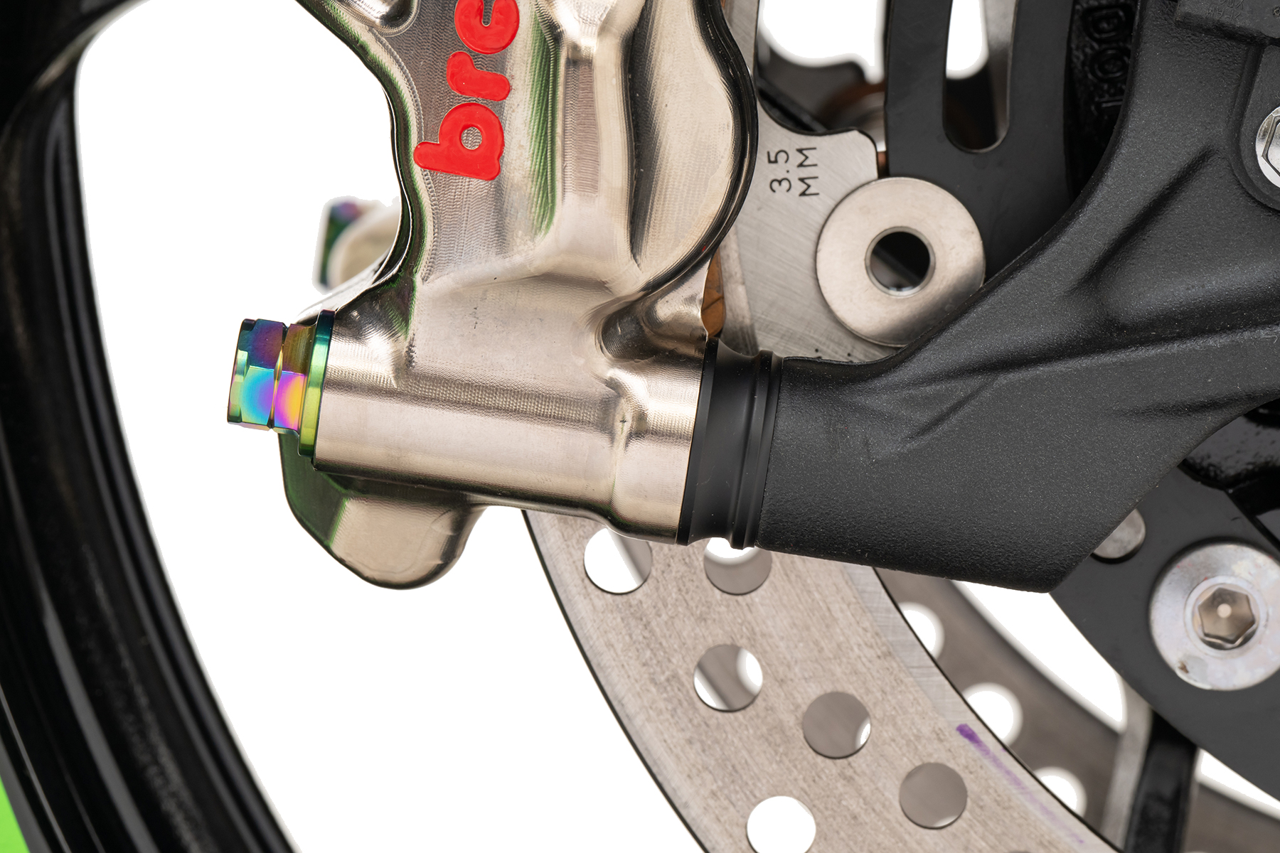 PLOT×BREMBO オフセットカラーマウントボルトセット 適合キャリパーB フランジ六角 チタン色