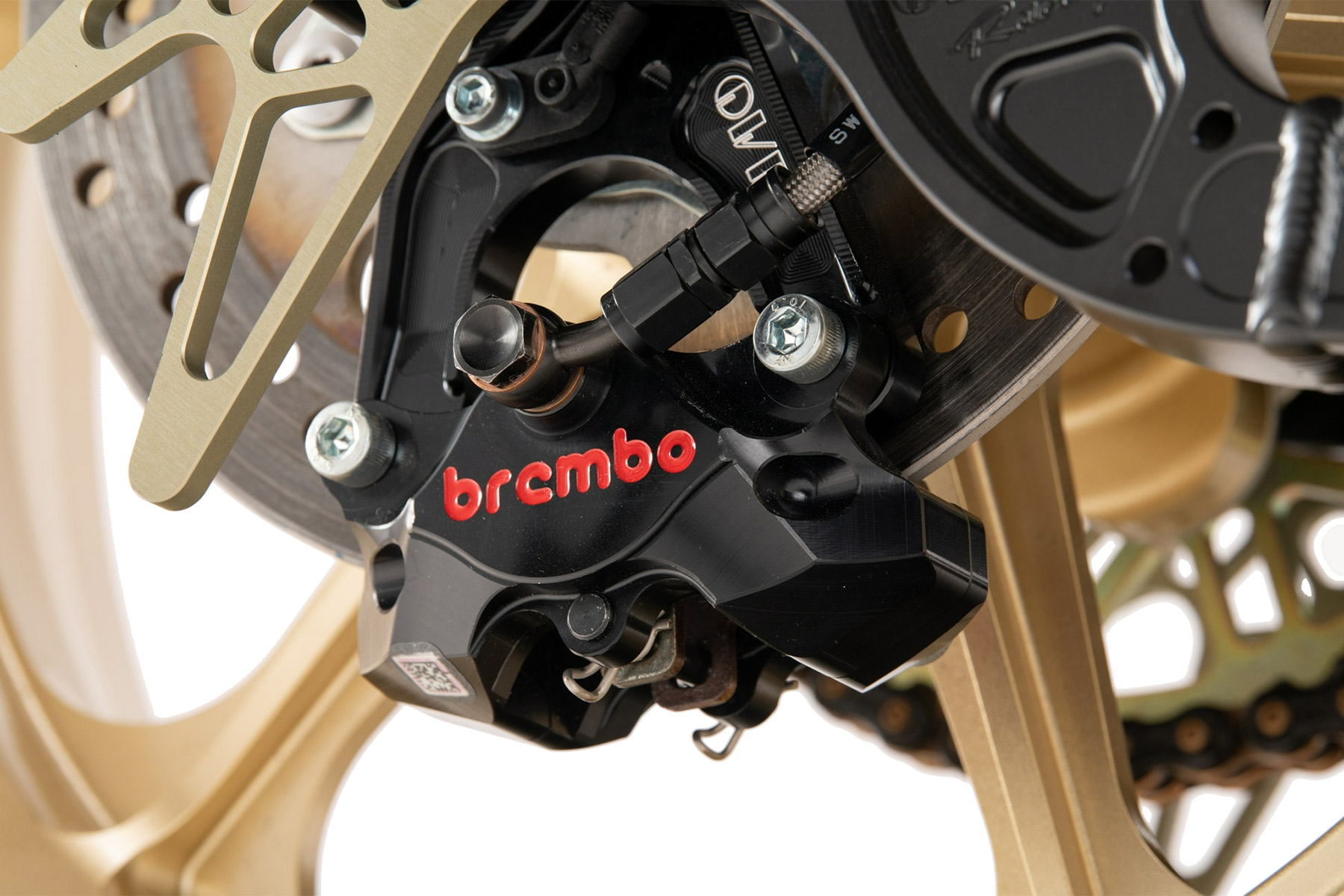 BREMBO GP2-CR CNC 2P リアキャリパー ブラックアルマイト レッドロゴ φ34 取付ピッチ:84mm